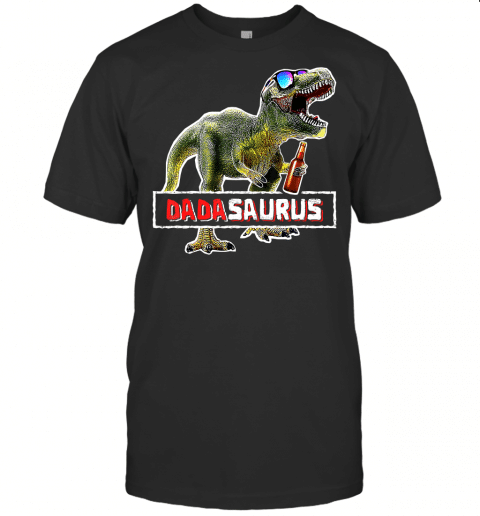 Mens Funny Dadasaurus Rex Beer Shirt Fathers Day Gifts T Rex Dad ...