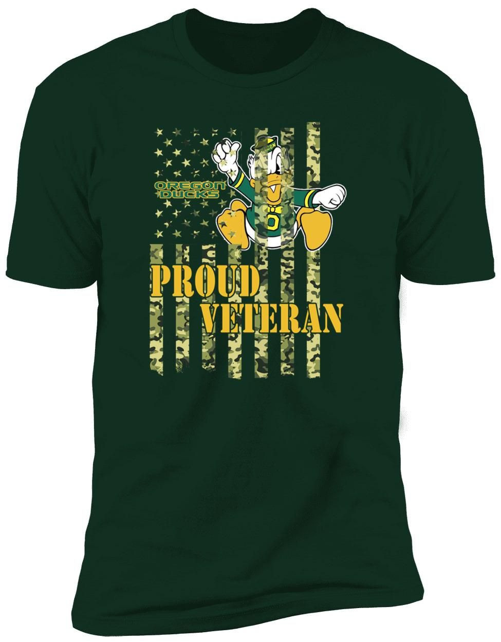 Usa Proud Veteran Oregon Ducks Football Premium Men Shirt