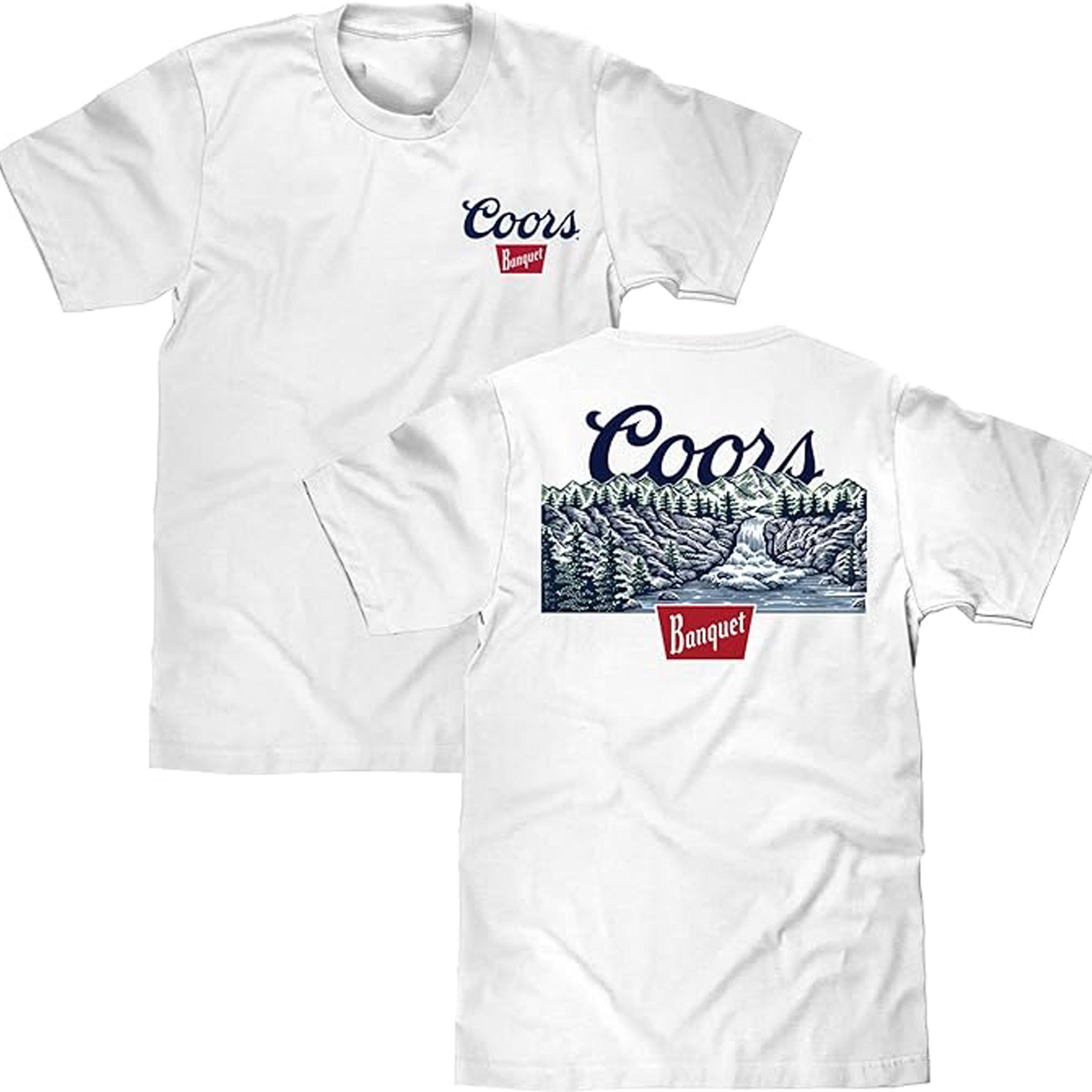 Coors Waterfall T-Shirt, Coors Banquet Beer Graphic Tees