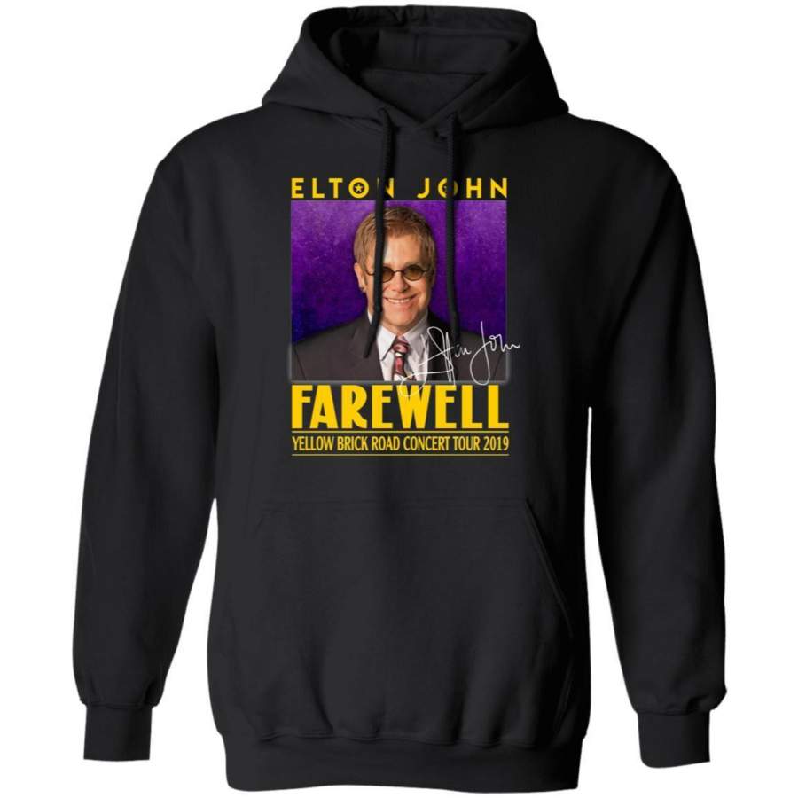 Elton John Hoodie Farewell Yellow Brick Road Concert Tour Hoodie VA12