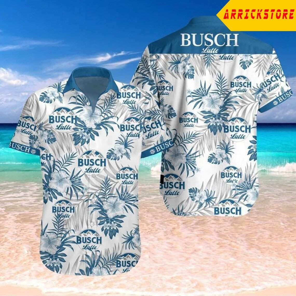 Busch Latte Hawaii Floral Unisex Shirt, Busch Latte Shirt, Busch Latte Beer Hawaiian Shirt, Busch Latte Hawaiian Shirt