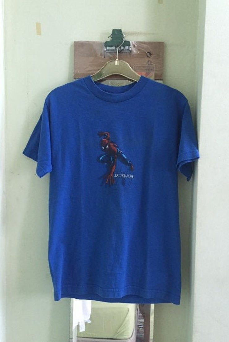 Vintage 90 Spiderman Blue Shirt