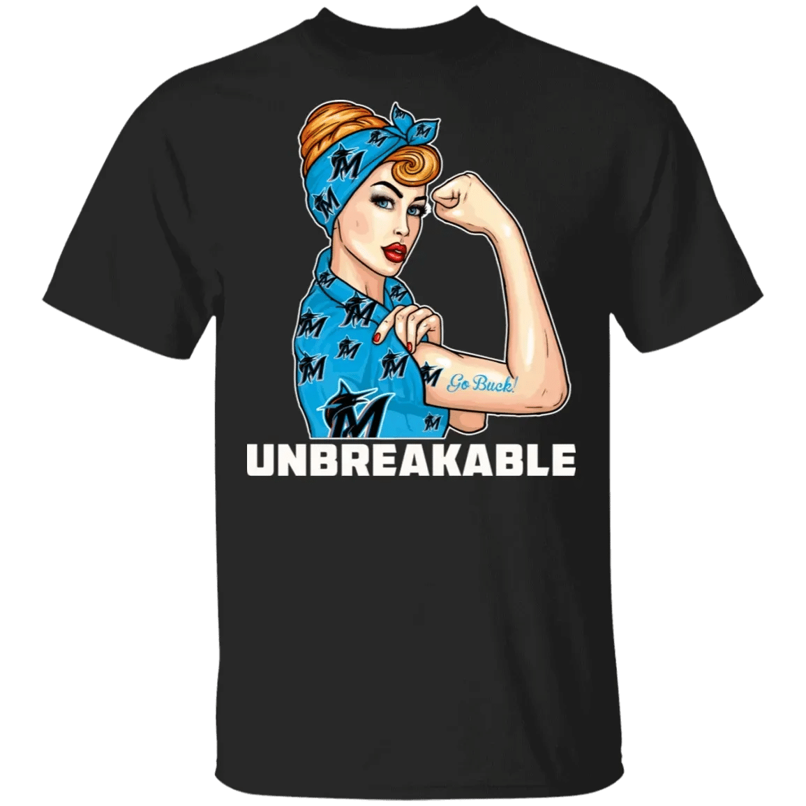 Beautiful Girl Unbreakable Go Miami Marlins T Shirt