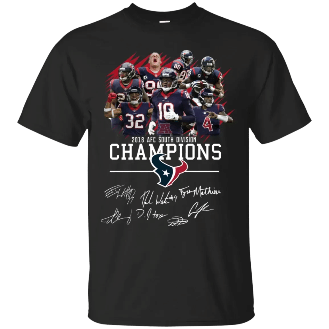 Afc South Division Champions Houston Texans With Signature Shirt