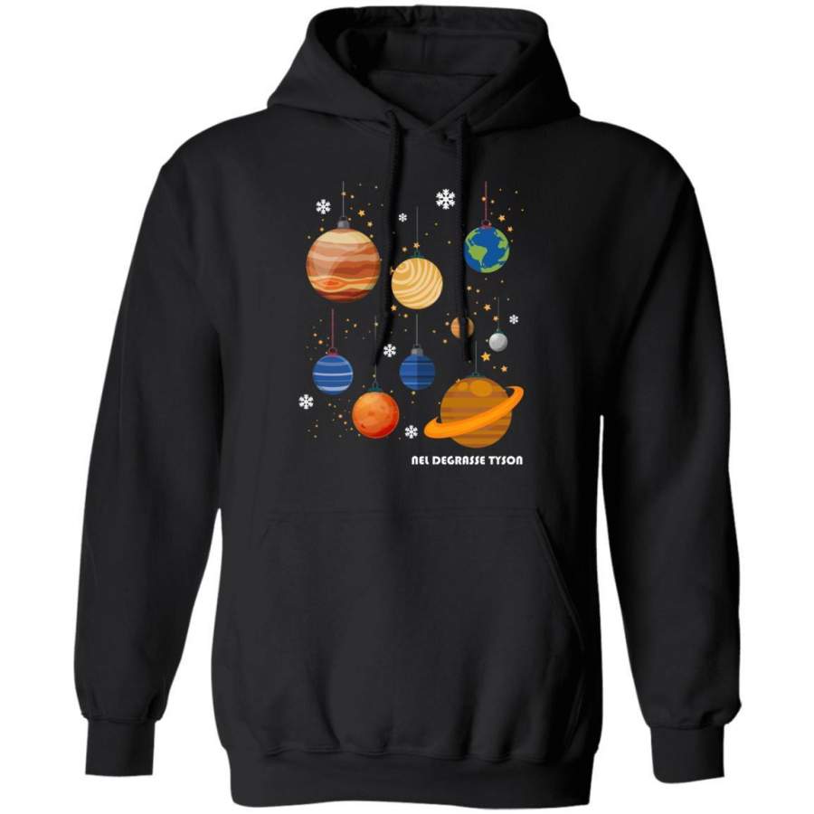 Xmas Hoodie Neil DeGrasse Tyson Planets Christmas Balls Hoodie MT12