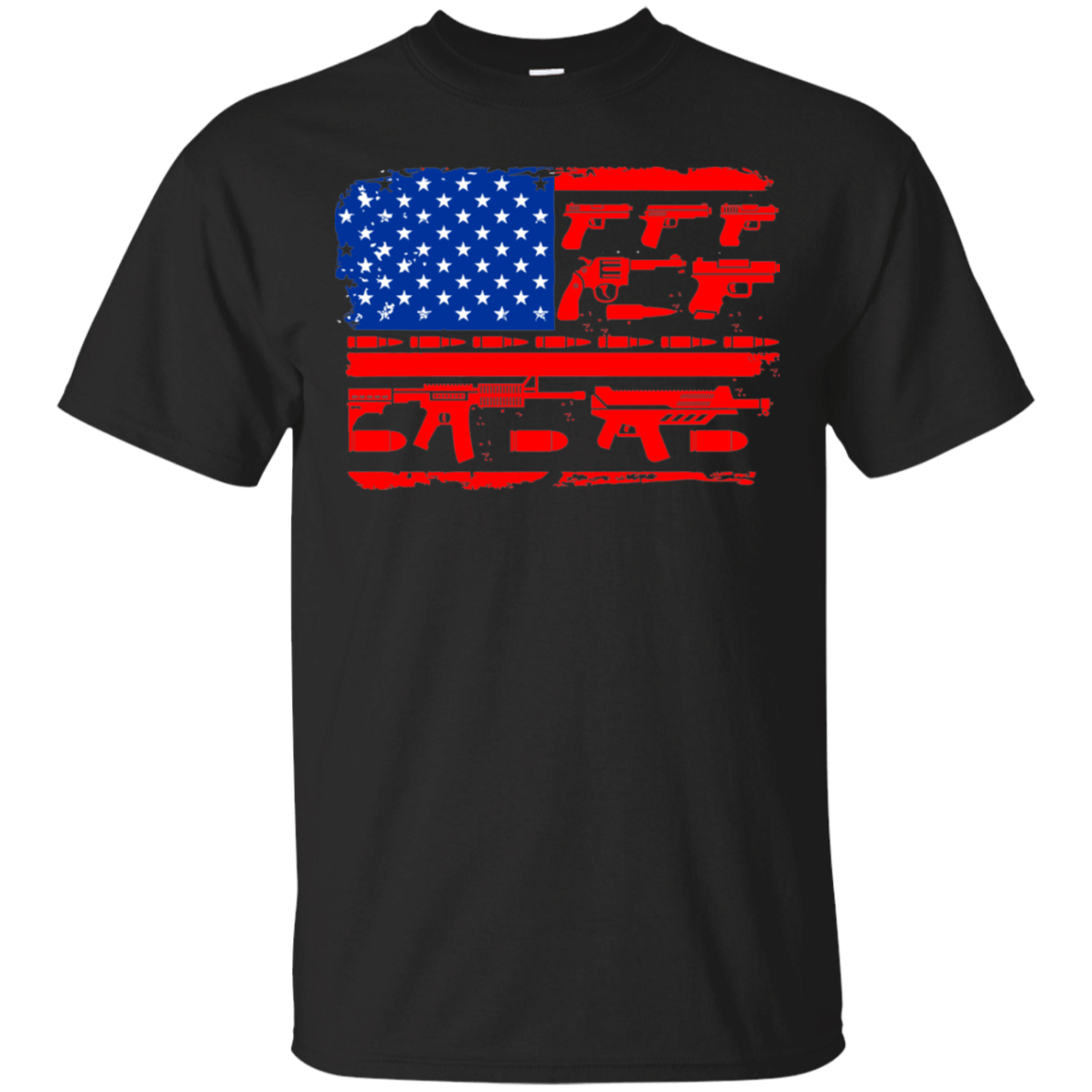 American Flag With Gun Shirt Gun Lovers