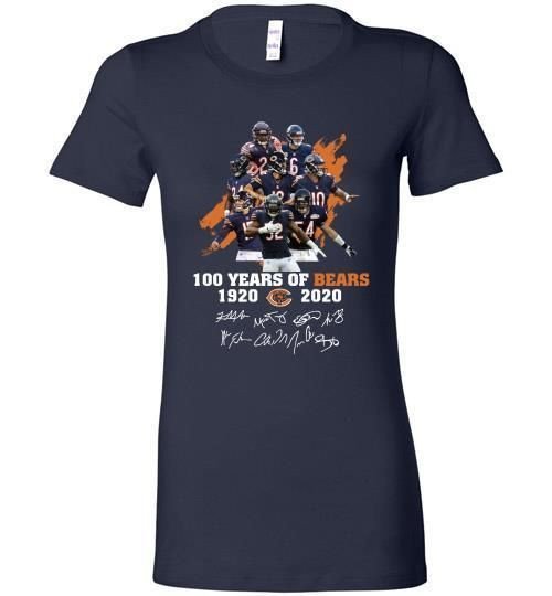 100 Years Of Chicago Bears Bella Ladies Tee