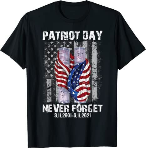 Never Forget 911 20Th Anniversary American Flag Vintage T-Shirt