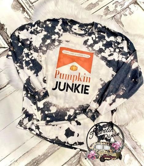 Pumpkin Junkie Bleached Sweatshirt 1